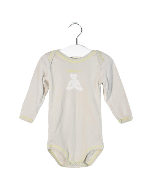 A Grey Long Sleeve Bodysuits from Petit Bateau in size 6-12M for boy. (Front View)