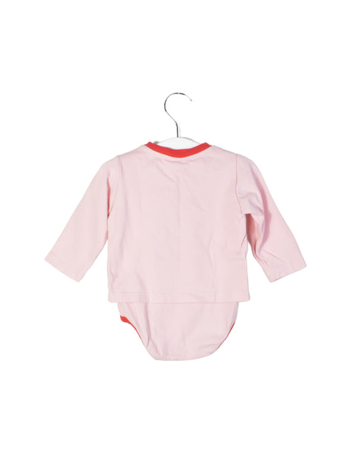 A Pink Long Sleeve Bodysuits from Fendi in size 3-6M for girl. (Front View)