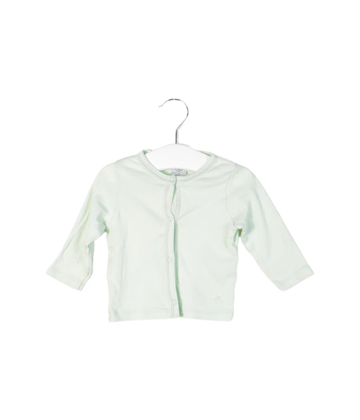 A Green Cardigans from Petit Bateau in size 3-6M for girl. (Front View)