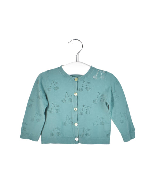 A Green Cardigans from Bonpoint in size 6-12M for girl. (Front View)