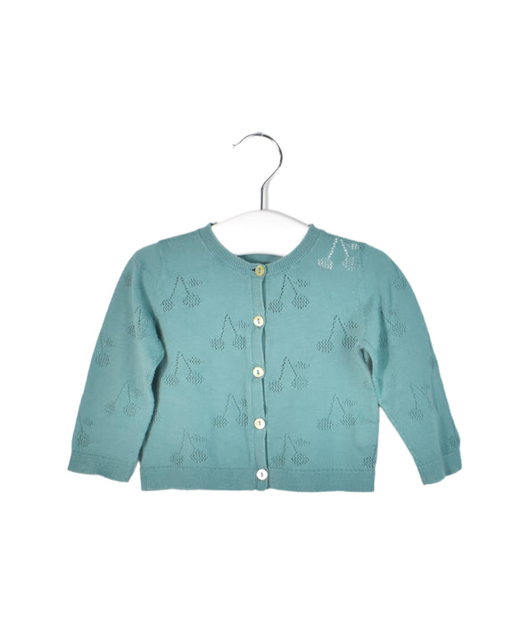 A Green Cardigans from Bonpoint in size 6-12M for girl. (Front View)