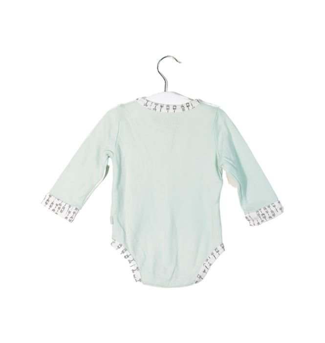 A Teal Long Sleeve Bodysuits from Finn + Emma in size 6-12M for boy. (Back View)