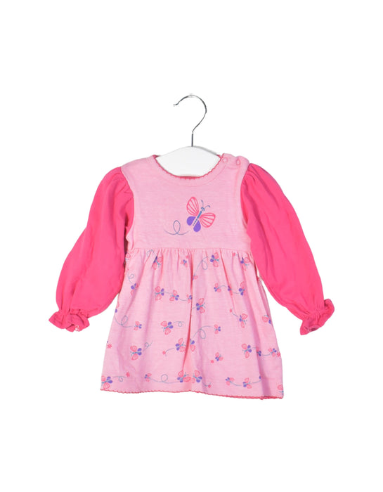 A Pink Long Sleeve Dresses from Under the Nile in size 3-6M for girl. (Front View)