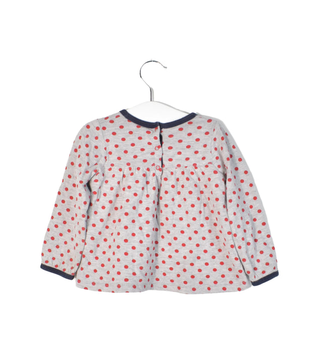 A Grey Long Sleeve Tops from Petit Bateau in size 18-24M for girl. (Back View)