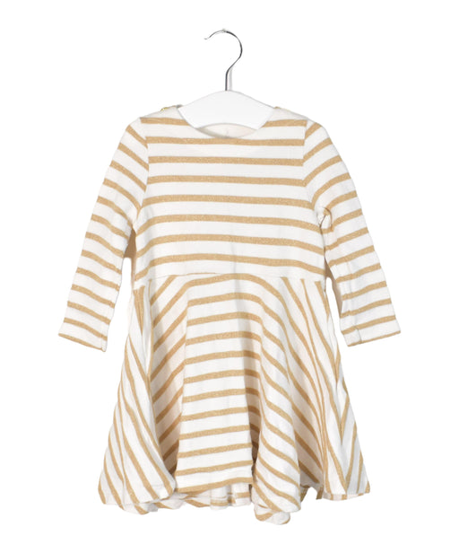 A White Long Sleeve Dresses from Petit Bateau in size 12-18M for girl. (Front View)