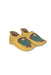 A Yellow Slip Ons from Bobux in size Newborn for neutral. (Back View)