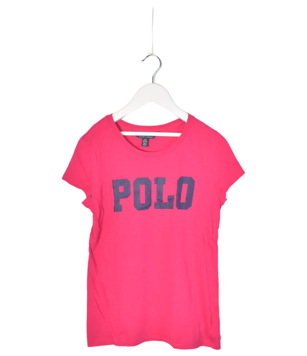 A Purple Short Sleeve T Shirts from Polo Ralph Lauren in size 12Y for girl. (Front View)