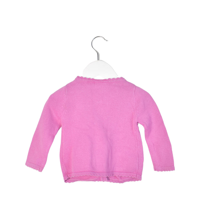 A Purple Cardigans from Jojo Maman Bébé in size 6-12M for girl. (Back View)