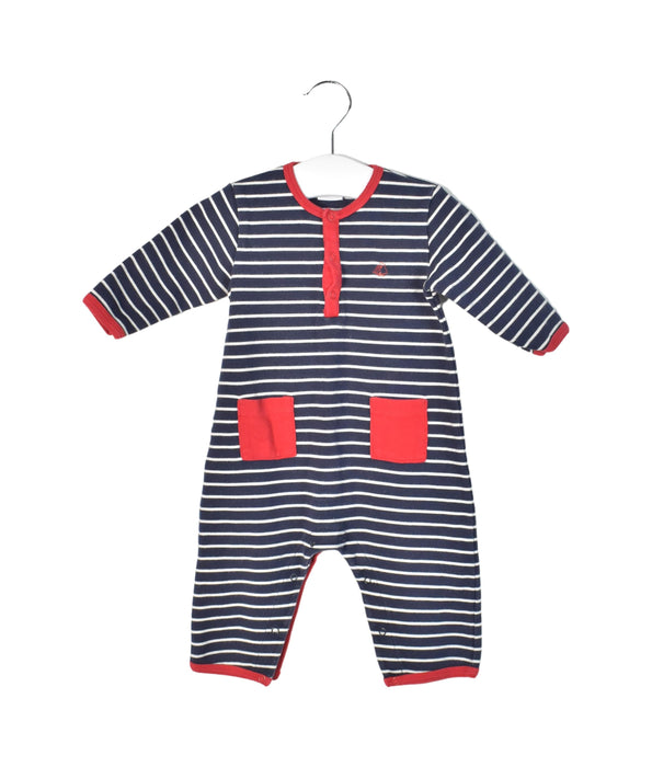 A Black Long Sleeve Jumpsuits from Petit Bateau in size 3-6M for neutral. (Front View)