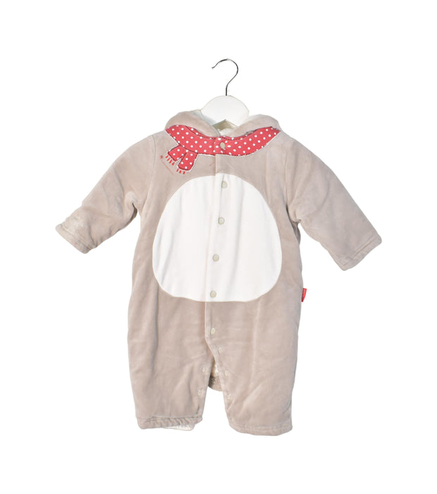 A Brown Long Sleeve Jumpsuits from Mides in size 6-12M for neutral. (Front View)