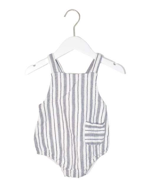 A Grey Overall Shorts from Seed in size 3-6M for neutral. (Front View)