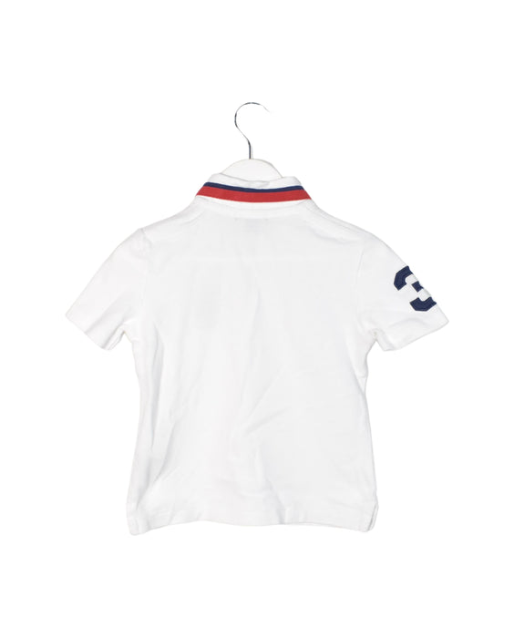 A Red Short Sleeve Polos from Polo Ralph Lauren in size 4T for boy. (Back View)