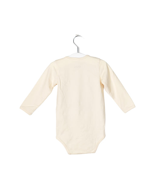 A Yellow Long Sleeve Bodysuits from Molo in size 3-6M for girl. (Front View)