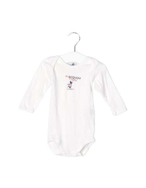 A Navy Long Sleeve Bodysuits from Petit Bateau in size 3-6M for neutral. (Front View)