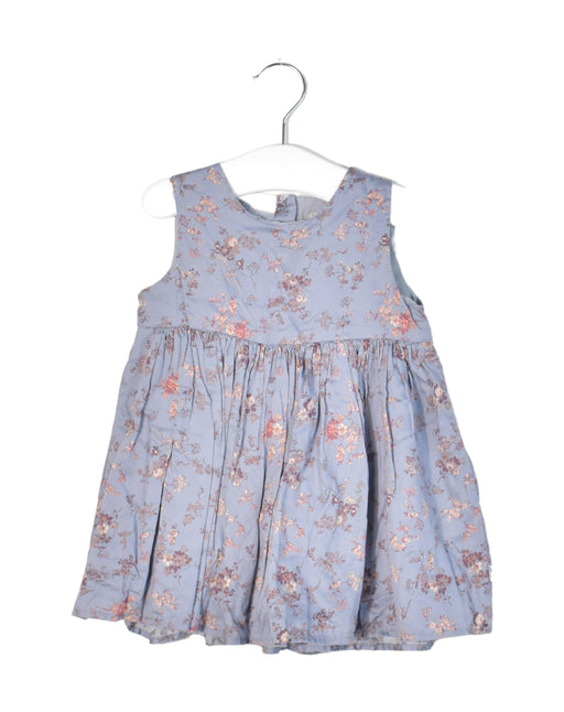 A Blue Sleeveless Dresses from Wheat in size 6-12M for girl. (Front View)