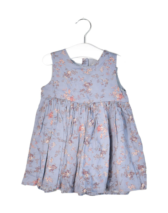 A Blue Sleeveless Dresses from Wheat in size 6-12M for girl. (Back View)