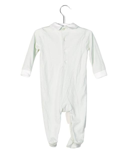 A Green Long Sleeve Jumpsuits from bebe bombom in size 3-6M for girl. (Front View)