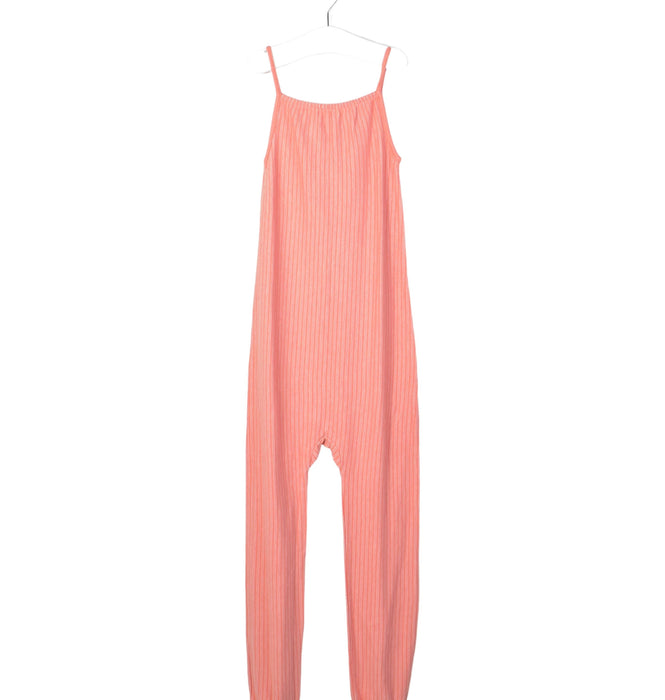 A Orange Sleeveless Jumpsuits from Mori in size 4T for girl. (Front View)