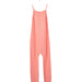 A Orange Sleeveless Jumpsuits from Mori in size 4T for girl. (Back View)