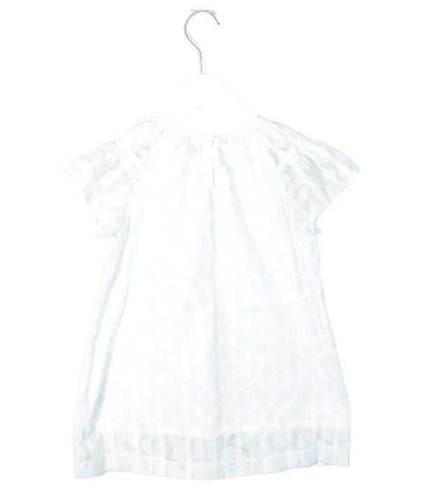 A Blue Short Sleeve Dresses from Kingkow in size 2T for girl. (Back View)