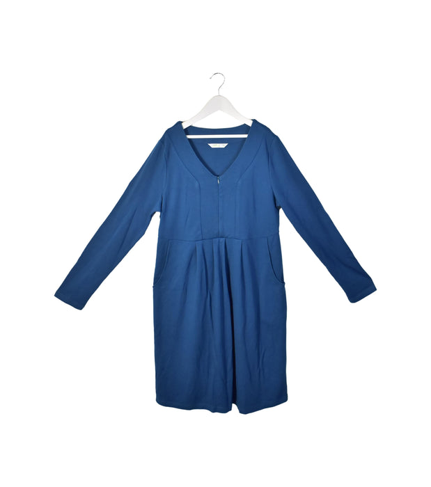 A Blue Long Sleeve Dresses from Spring in size M for maternity. (Back View)