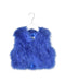 A Blue Outerwear Vests from Charabia in size 6T for girl. (Front View)
