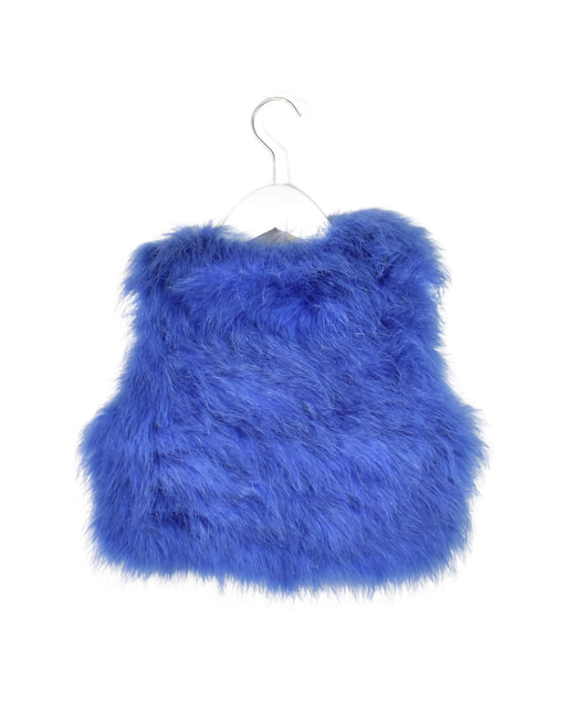 A Blue Outerwear Vests from Charabia in size 6T for girl. (Front View)