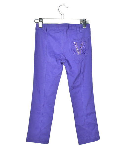 A Purple Jeans from Young Versace in size 6T for girl. (Front View)