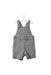 A Blue Overall Shorts from Absorba in size 6-12M for boy. (Front View)