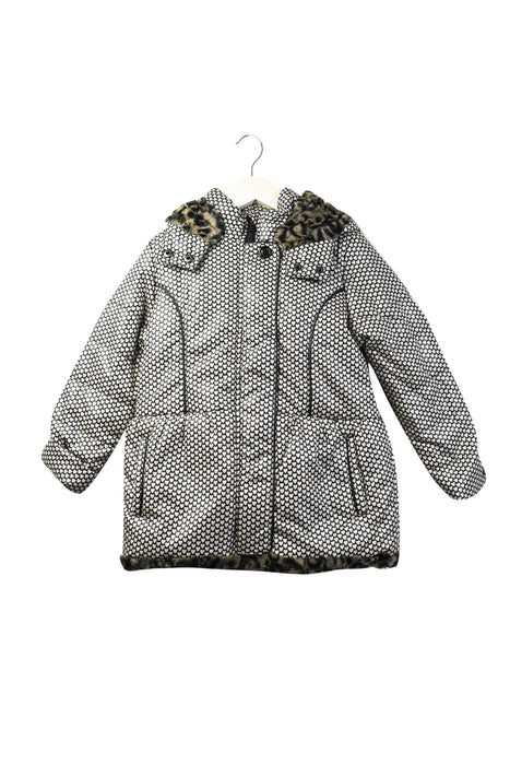 A Beige Puffer/Quilted Jackets from Catimini in size 5T for girl. (Front View)