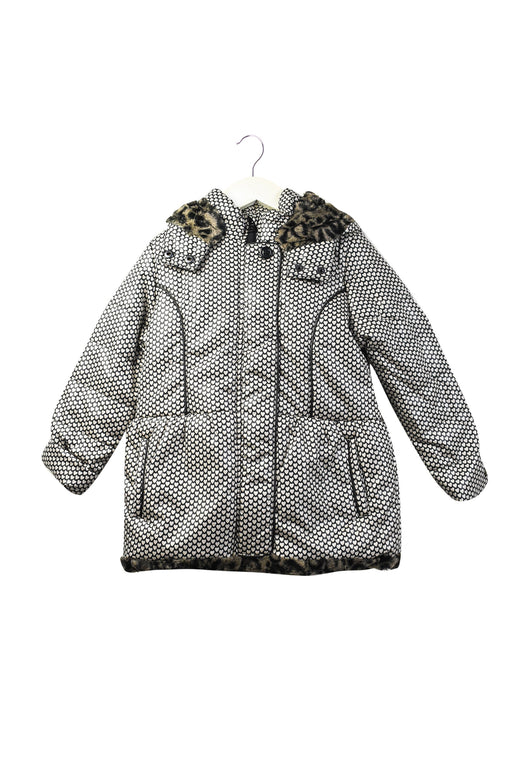 A Beige Puffer/Quilted Jackets from Catimini in size 5T for girl. (Front View)