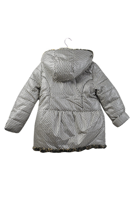 A Beige Puffer/Quilted Jackets from Catimini in size 5T for girl. (Back View)