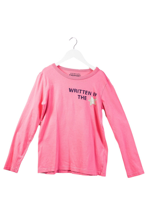 A Pink Long Sleeve Tops from Crewcuts in size 8Y for girl. (Front View)