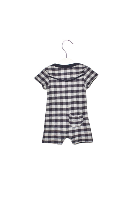 A Blue Short Sleeve Rompers from Milk on the Rocks in size 0-3M for boy. (Front View)