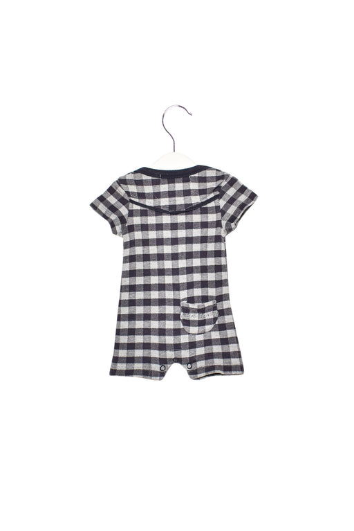 A Blue Short Sleeve Rompers from Milk on the Rocks in size 0-3M for boy. (Front View)