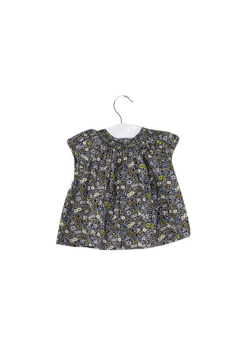 A Navy Short Sleeve Tops from Bonpoint in size 3-6M for girl. (Back View)