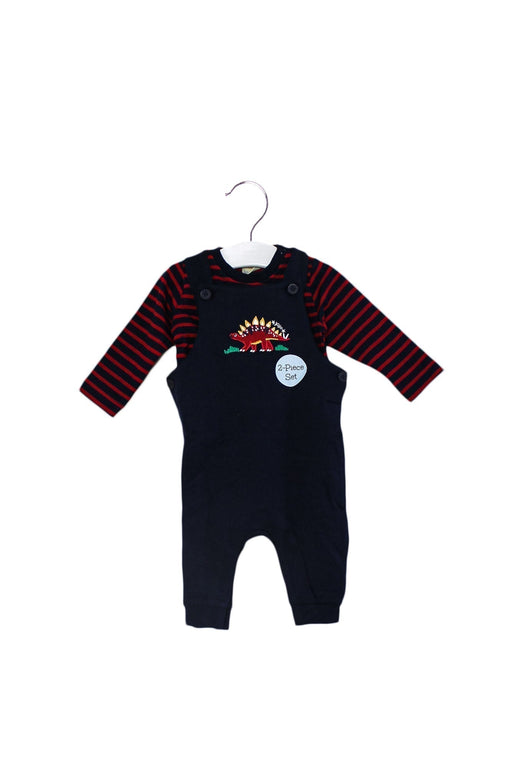 A Navy Overall Sets from Jojo Maman Bébé in size 3-6M for boy. (Front View)