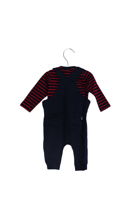 A Navy Overall Sets from Jojo Maman Bébé in size 3-6M for boy. (Back View)