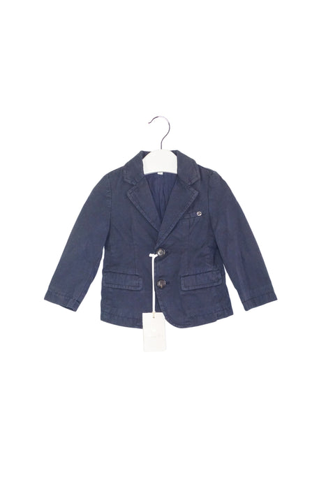 A Navy Blazers from Gucci in size 6-12M for boy. (Front View)