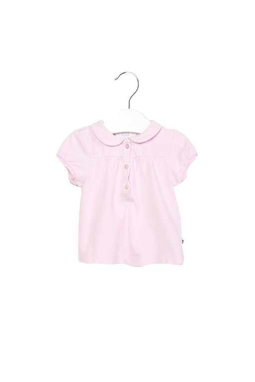 A Pink Short Sleeve Polos from Jacadi in size 6-12M for girl. (Front View)