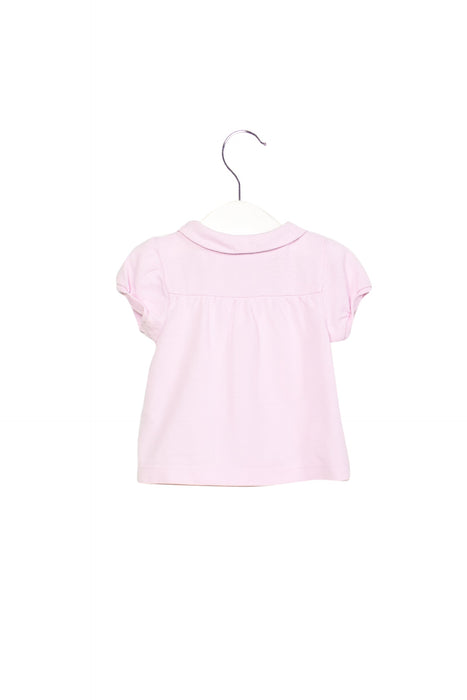 A Pink Short Sleeve Polos from Jacadi in size 6-12M for girl. (Back View)