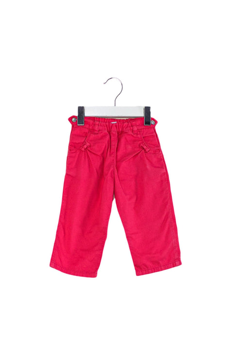 A Pink Casual Pants from Petit Bateau in size 6-12M for girl. (Front View)