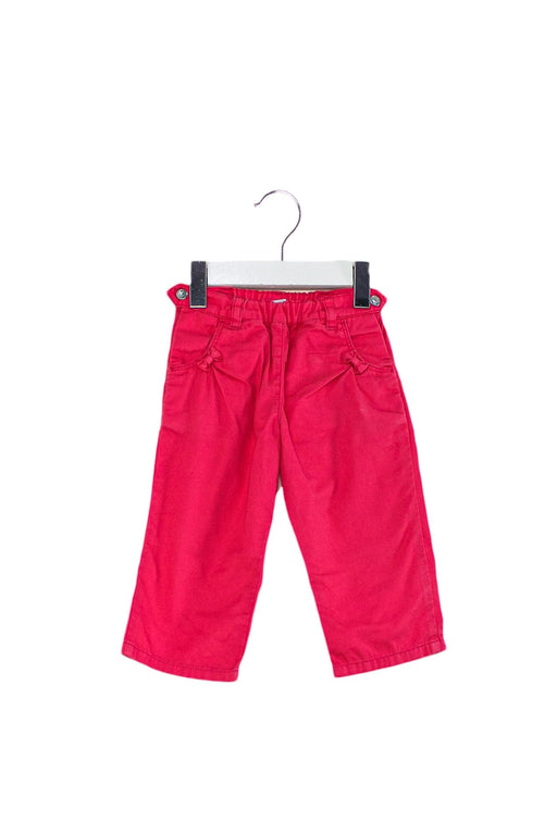 A Pink Casual Pants from Petit Bateau in size 6-12M for girl. (Front View)