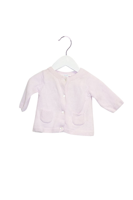 A Pink Cardigans from Jacadi in size 0-3M for girl. (Front View)