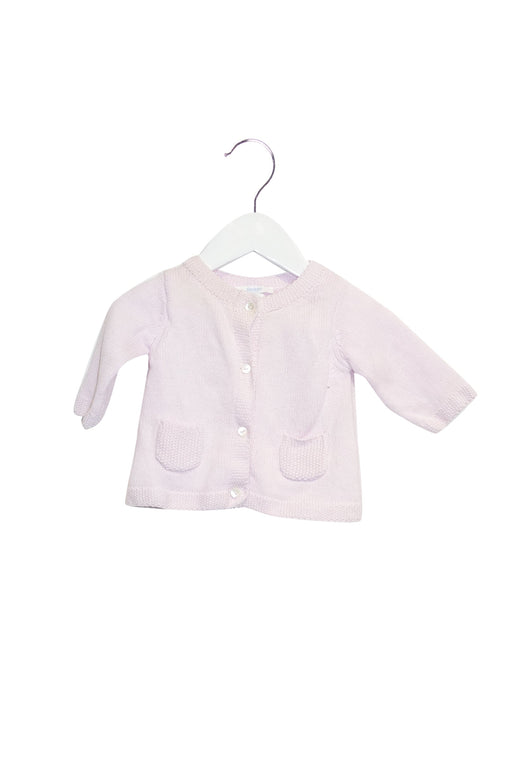 A Pink Cardigans from Jacadi in size 0-3M for girl. (Front View)