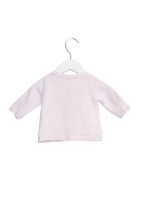 A Pink Cardigans from Jacadi in size 0-3M for girl. (Back View)