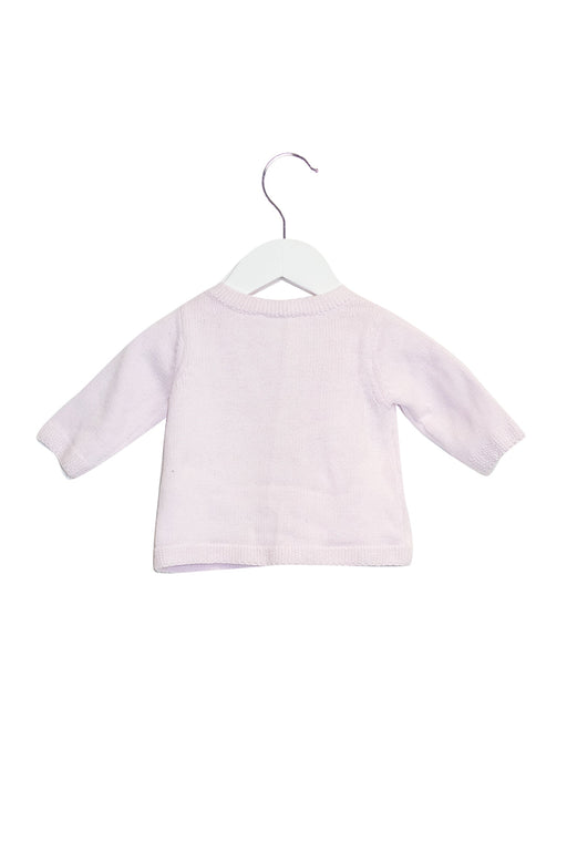 A Pink Cardigans from Jacadi in size 0-3M for girl. (Front View)