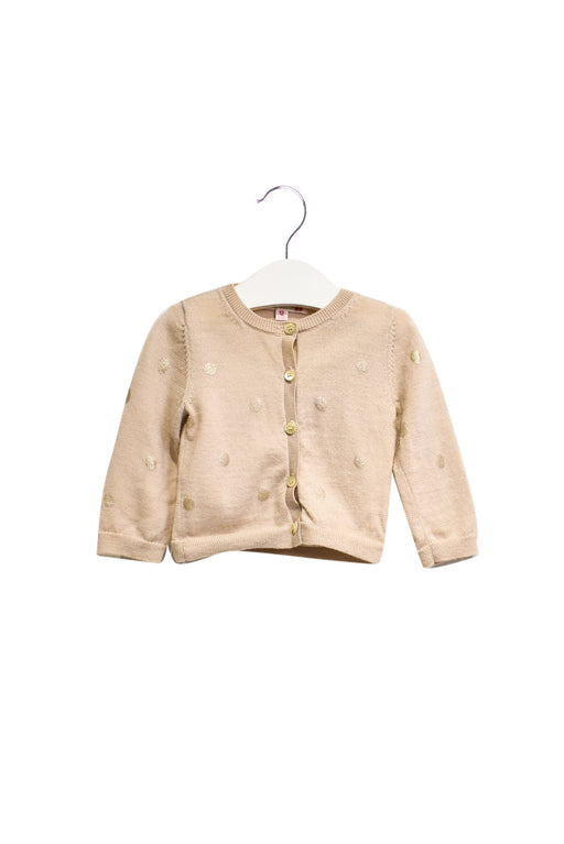 A Beige Cardigans from Bonpoint in size 12-18M for girl. (Front View)