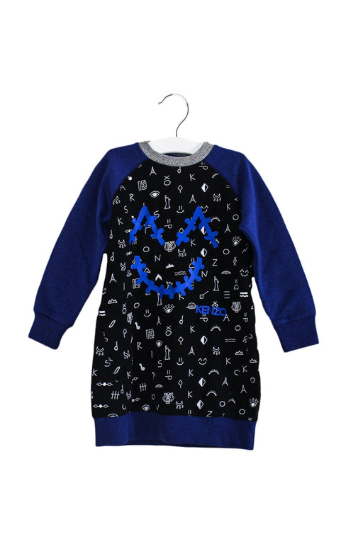 A Navy Sweater Dresses from Kenzo in size 4T for girl. (Front View)