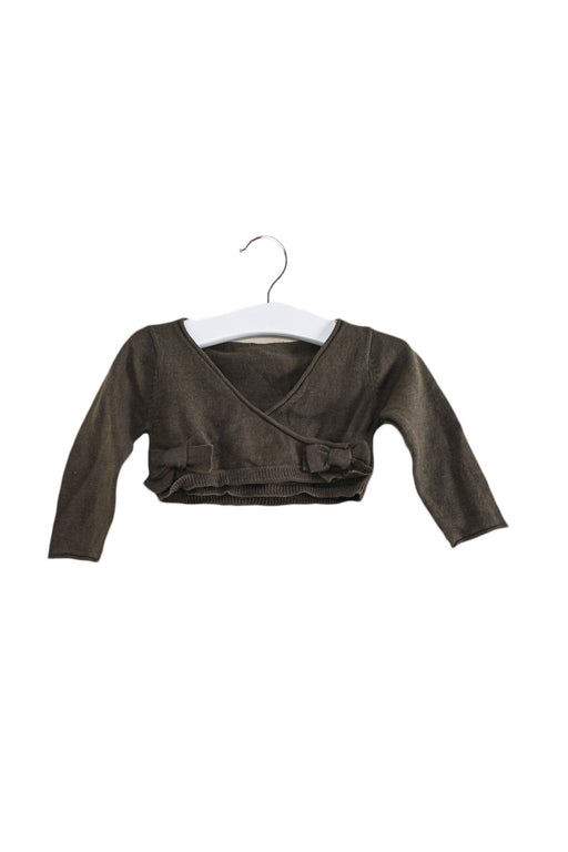 A Brown Cardigans from Lili Gaufrette in size 3-6M for girl. (Front View)